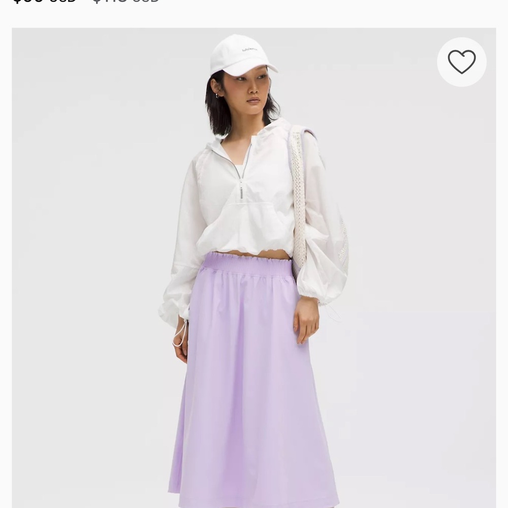 Lululemon Lavender Midi Skirt $118 MSRP